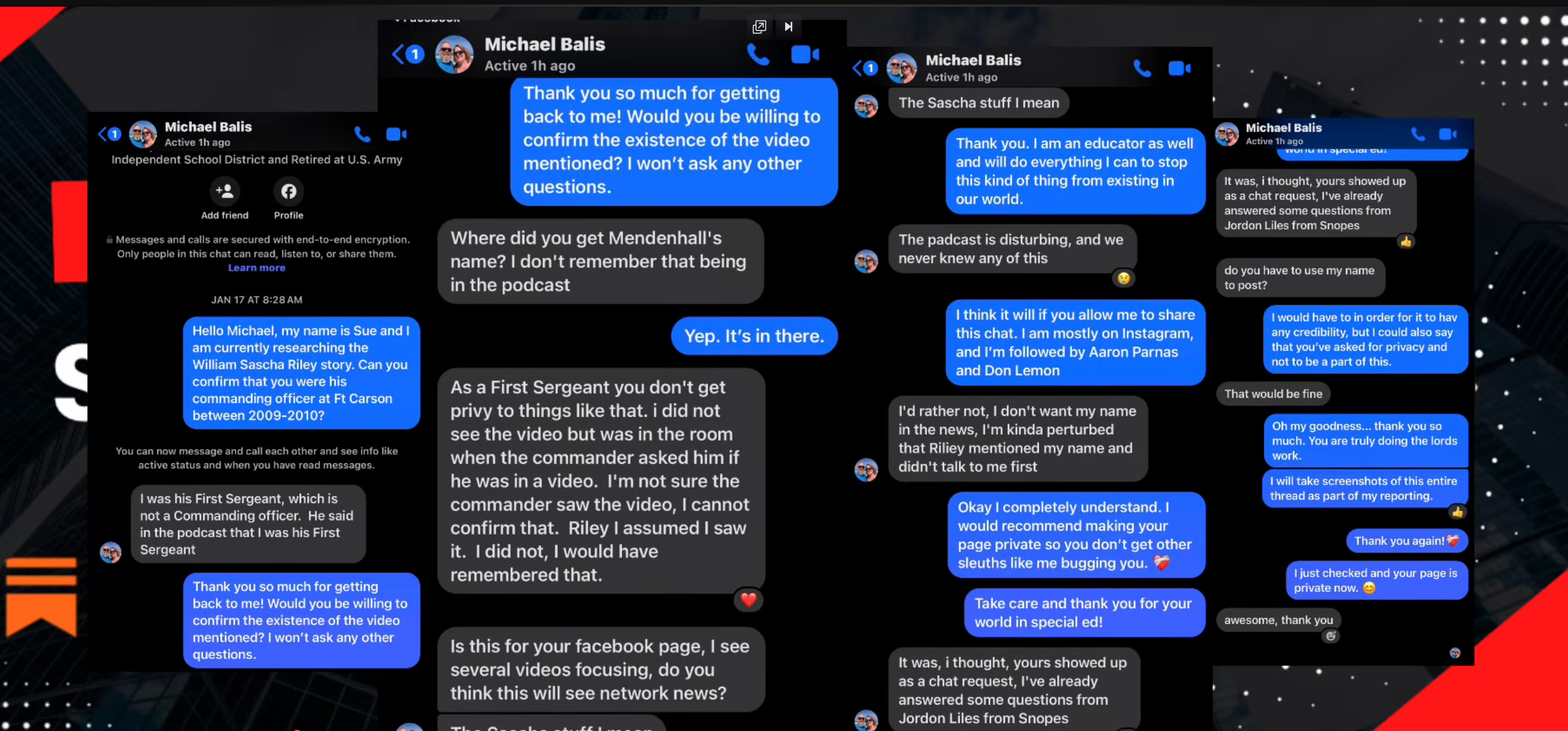 Sue convo with Balis